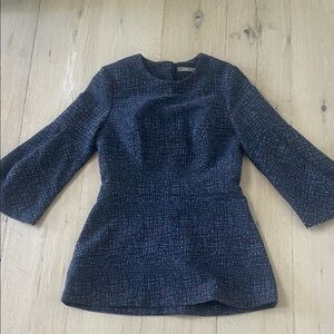 Lela Rose Quiet Luxury Classic Day to Evening Patterned Tunic/Suit Top